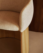 Japandi Stuhl Bosca – Eichenfurnier, Beige – weitere Ansicht