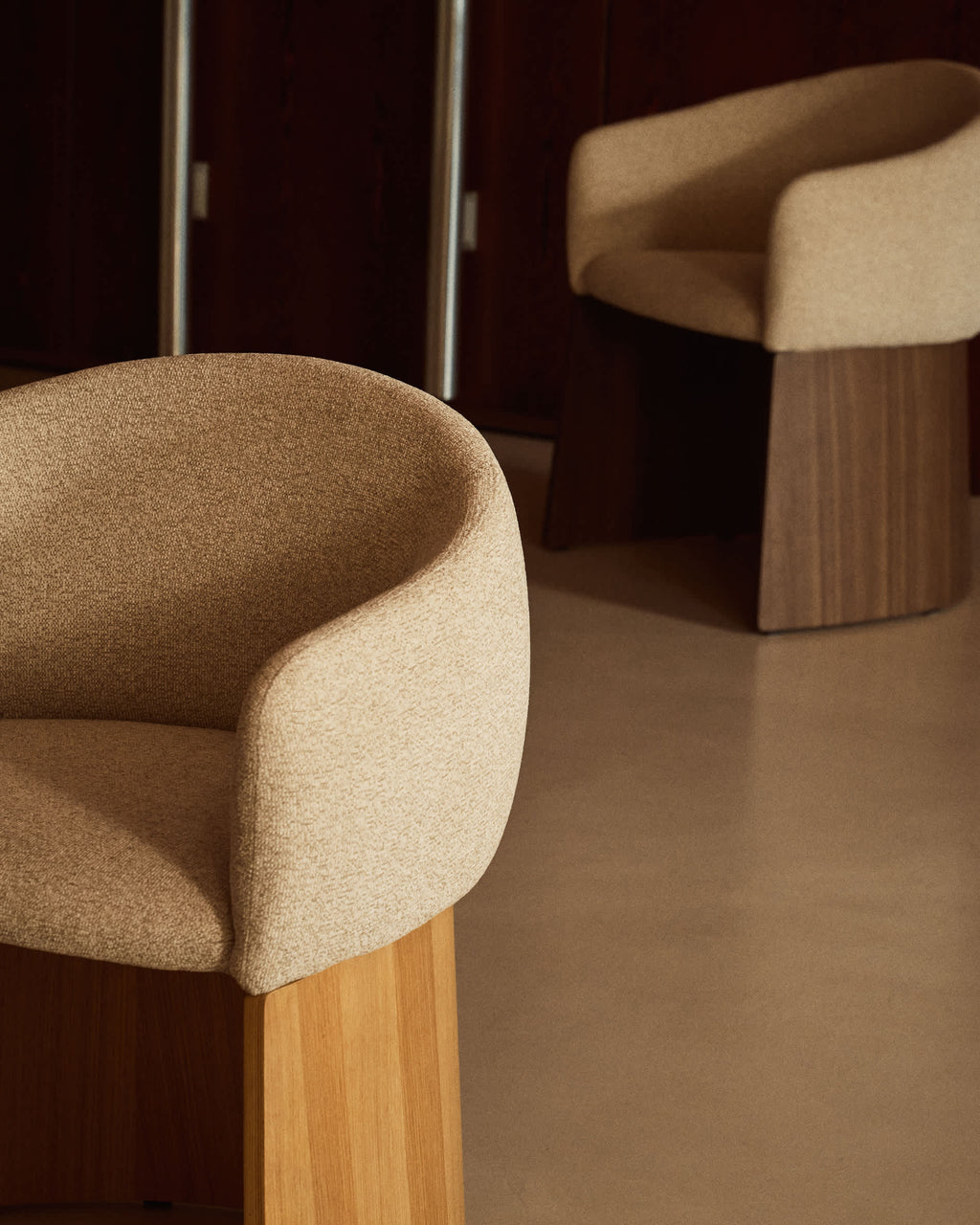 Japandi Stuhl Bosca – Eichenfurnier, Beige – weitere Ansicht