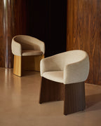 Japandi Stuhl Bosca – Nussbaum, Beige – weitere Ansicht