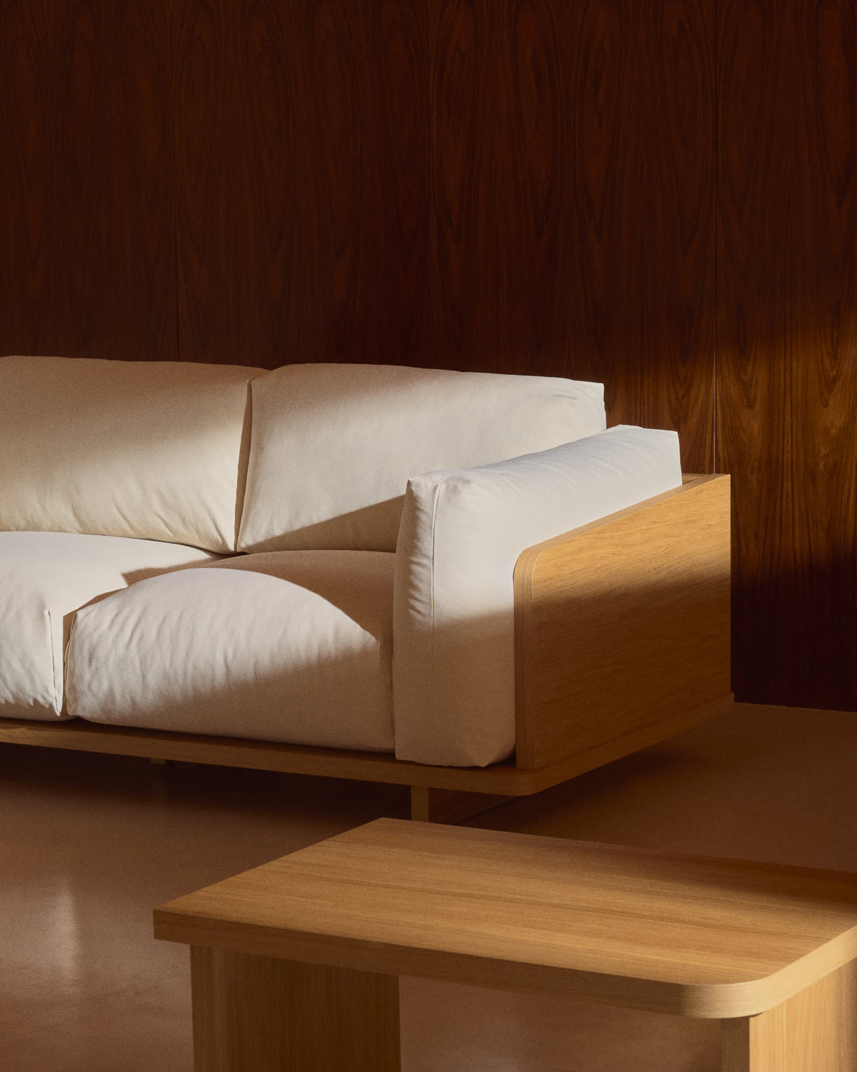 Japandi 3-Sitzer-Sofa Oaq – Beige, 225 cm – weitere Ansicht