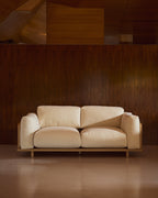 Japandi 3-Sitzer-Sofa Oaq – Beige, 225 cm – Produktansicht
