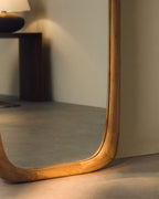 Japandi Spiegel Alura – Glas, Braun, 158 × 61 cm – weitere Ansicht