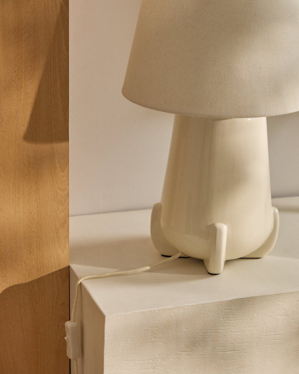 Japandi Tischlampe Odra – Keramik, Ecru – weitere Ansicht