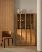 Japandi Vitrine Onix – Eichenfurnier, Natur, 100 × 170 cm – weitere Ansicht