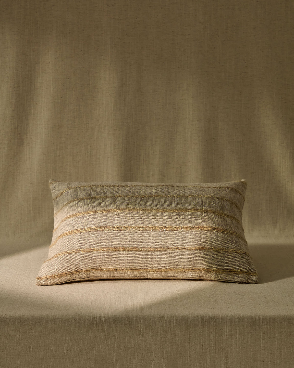 Japandi Kissenbezug Riena – Baumwolle, Beige, 40 × 60 cm – weitere Ansicht