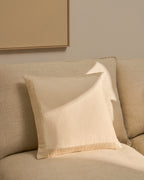 Japandi Kissenbezug Luadia – Baumwolle, Ecru, 50 × 50 cm – weitere Ansicht