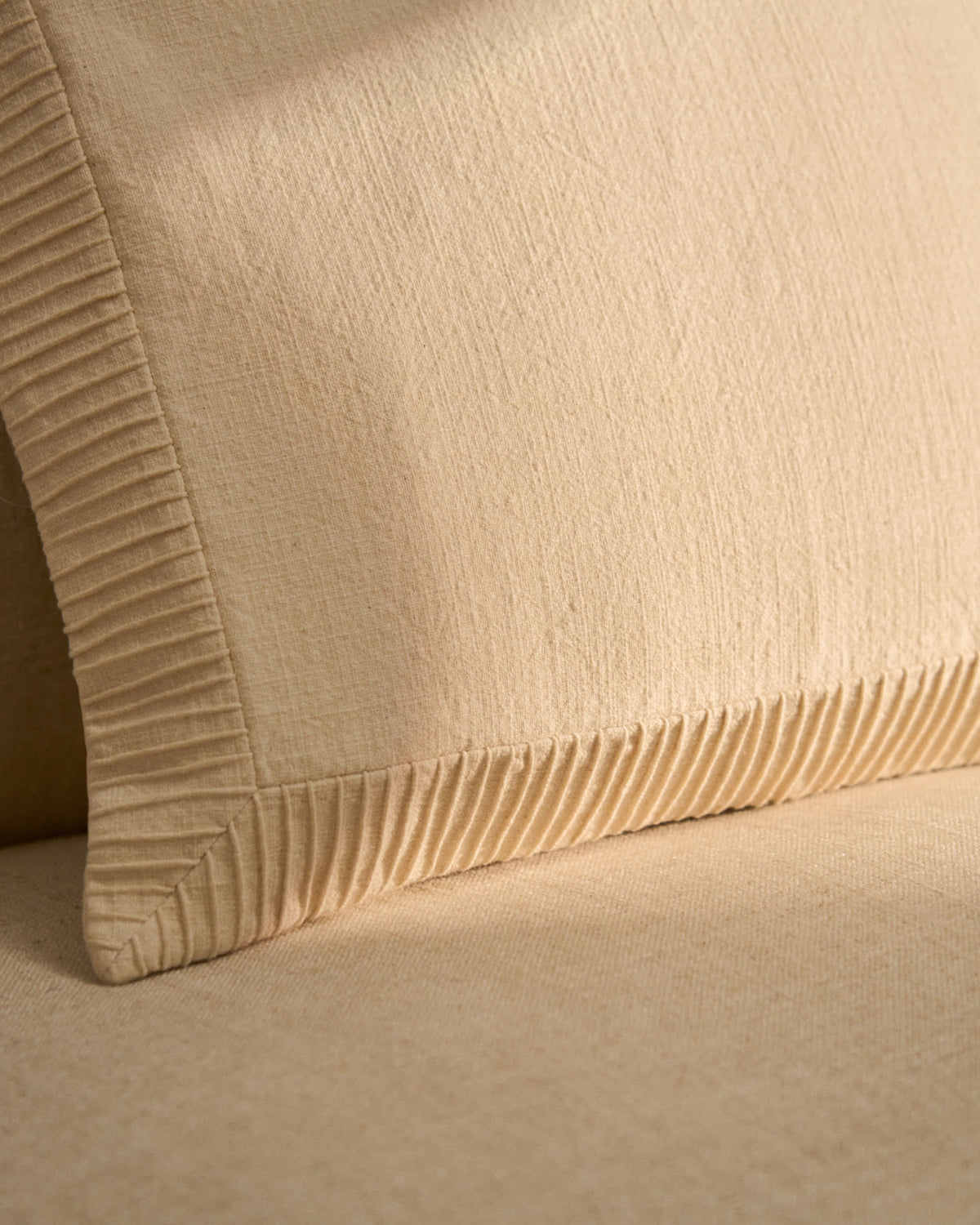 Japandi Kissenbezug Luadia – Baumwolle, Ecru, 50 × 50 cm – weitere Ansicht
