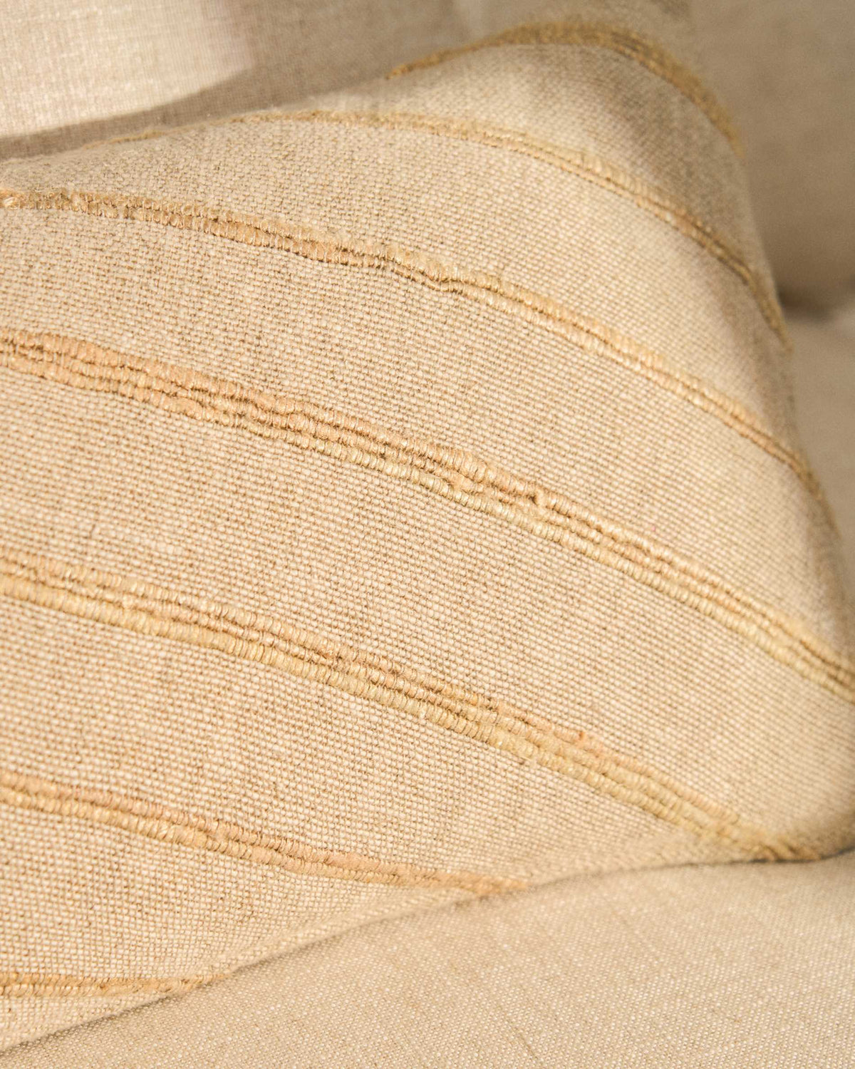 Japandi Kissenbezug Riena – Baumwolle, Beige, 30 × 50 cm – weitere Ansicht
