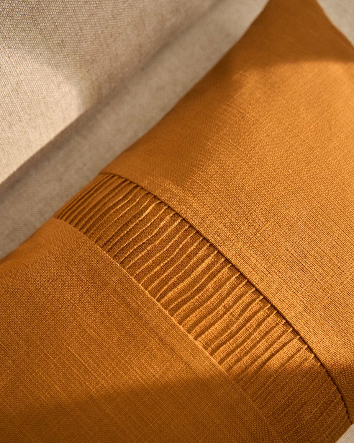 Japandi Kissenbezug Luadia – Baumwolle, Orange, 30 × 50 cm – weitere Ansicht
