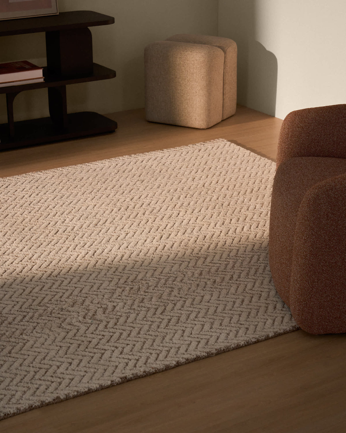 Japandi Teppich Calira – Wolle, Beige, 230 × 160 cm – weitere Ansicht