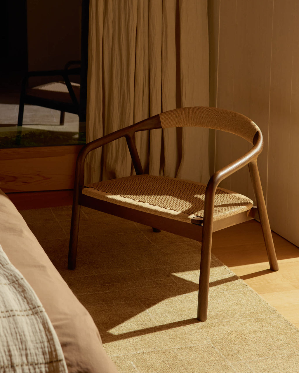 Japandi Teppich Eloda – Wolle, Senfgelb, 160 × 230 cm – weitere Ansicht