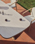 Japandi Esstisch Mirtia – Keramik, Ecru, 240 × 110 cm – weitere Ansicht