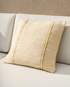 Japandi Kissenbezug Drati – Stoff, Gelb, 45 × 45 cm – weitere Ansicht