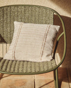 Japandi Kissenbezug Drati – Stoff, Beige, 45 × 45 cm – weitere Ansicht