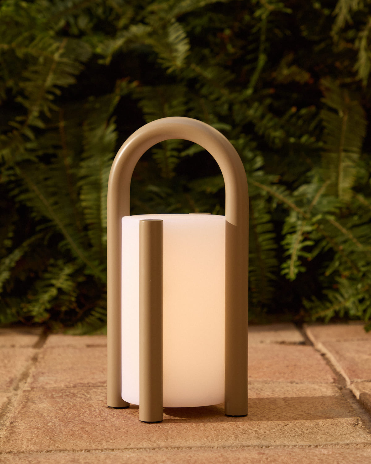 Japandi Tischlampe Leros – klein, Taupe – weitere Ansicht