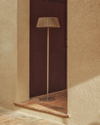 Japandi Solar-Stehlampe Aldet – Outdoor, Seil, Beige, Ø 46 cm – weitere Ansicht