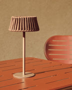 Japandi Solar-Tischlampe Aldet – Outdoor, Seil, Beige – weitere Ansicht