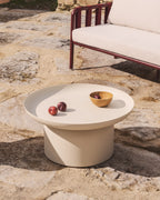 Japandi Couchtisch Arcola – Metall, Ecru, Ø 70 cm – weitere Ansicht