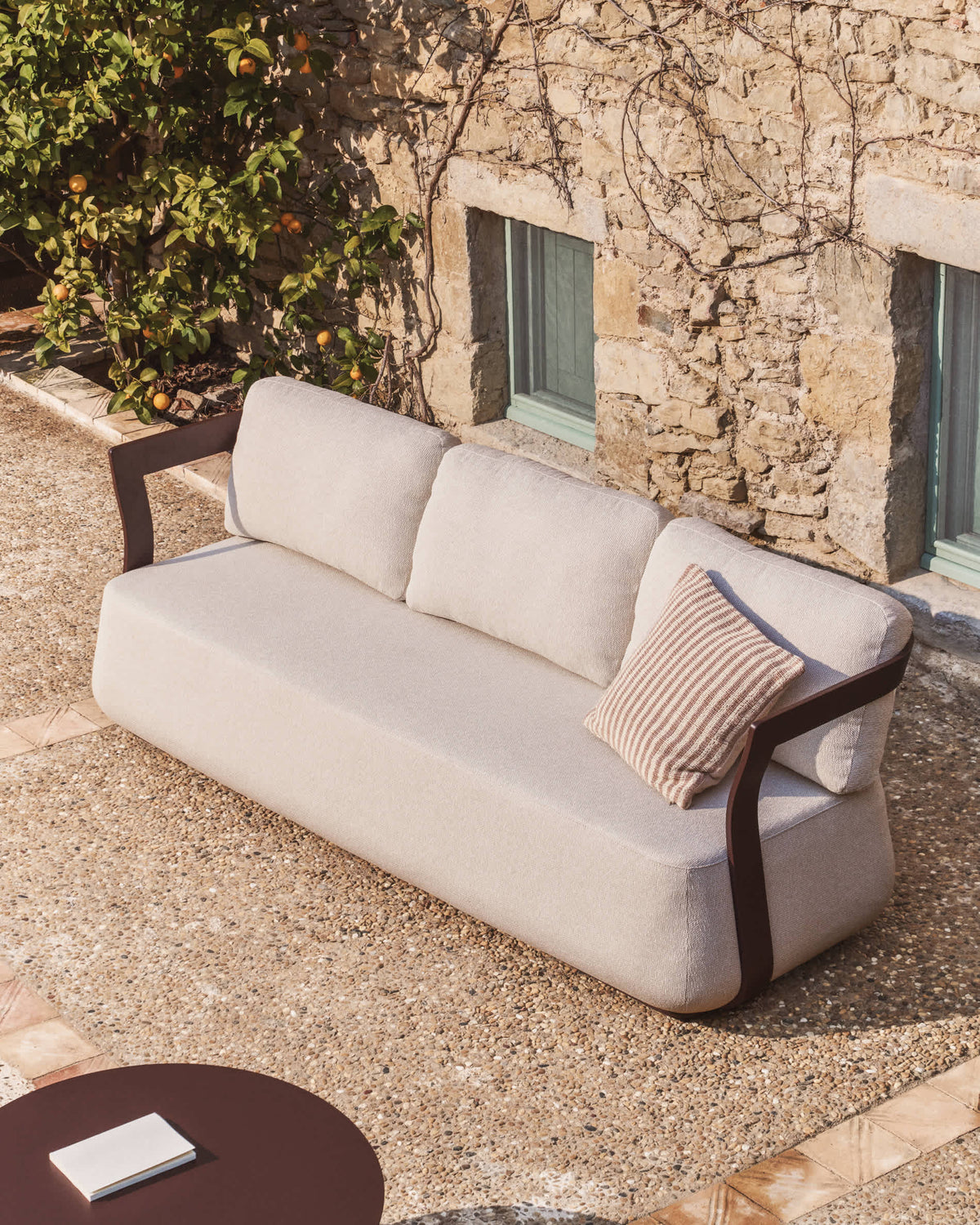 Japandi Kissenbezug Dirome – Stoff, Beige, 45 × 45 cm – weitere Ansicht