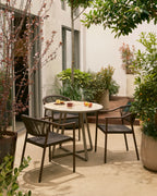 Japandi Blumentopf Tival – Polystone, Beige, Ø 32 cm – weitere Ansicht