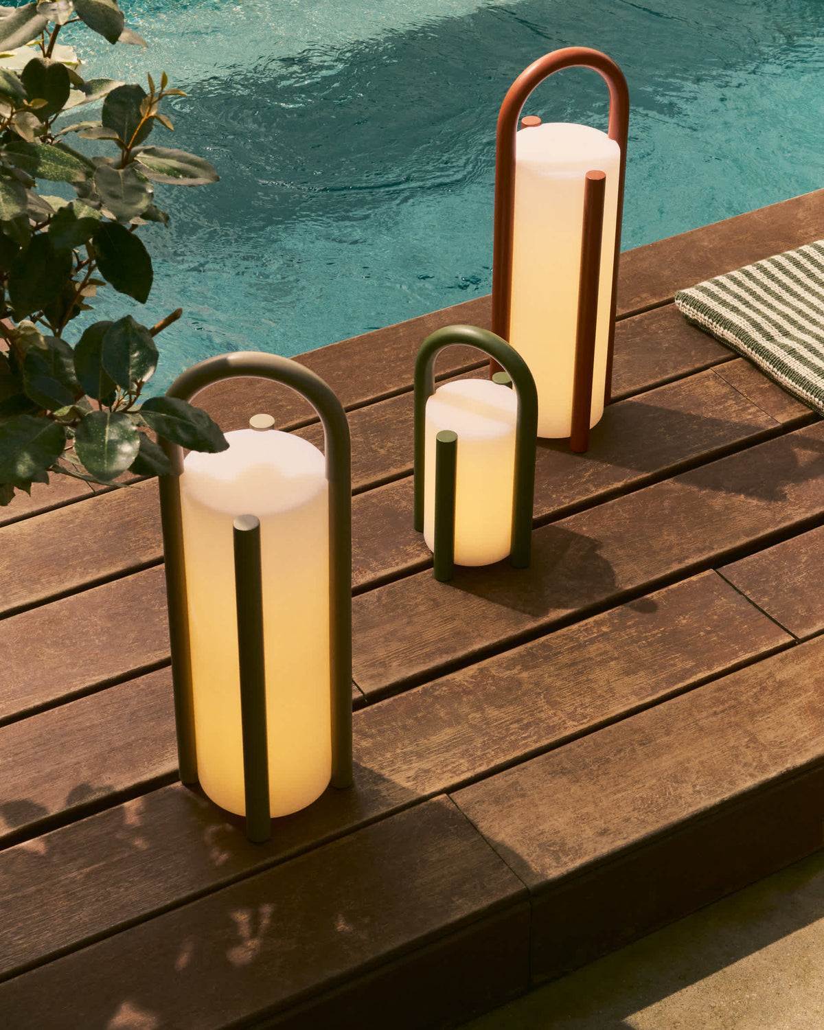 Japandi Tischlampe Leros – groß, Taupe – weitere Ansicht
