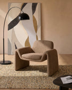 Japandi Sessel Melvia – Chenille, Braun – weitere Ansicht