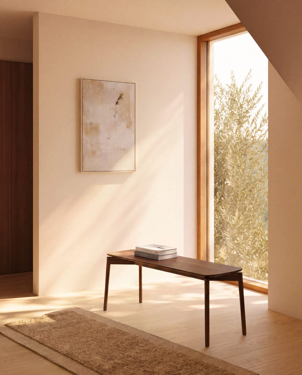 Japandi Teppich Marely – Wolle, Beige, 200 × 80 cm – weitere Ansicht