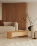 Japandi Couchtisch Abilen – Eichenfurnier, Natur, 110 × 60 cm – weitere Ansicht