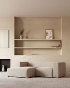 Japandi 2-Sitzer-Sofa Blok – Chenille, Chaiselongue links, 240 cm – weitere Ansicht