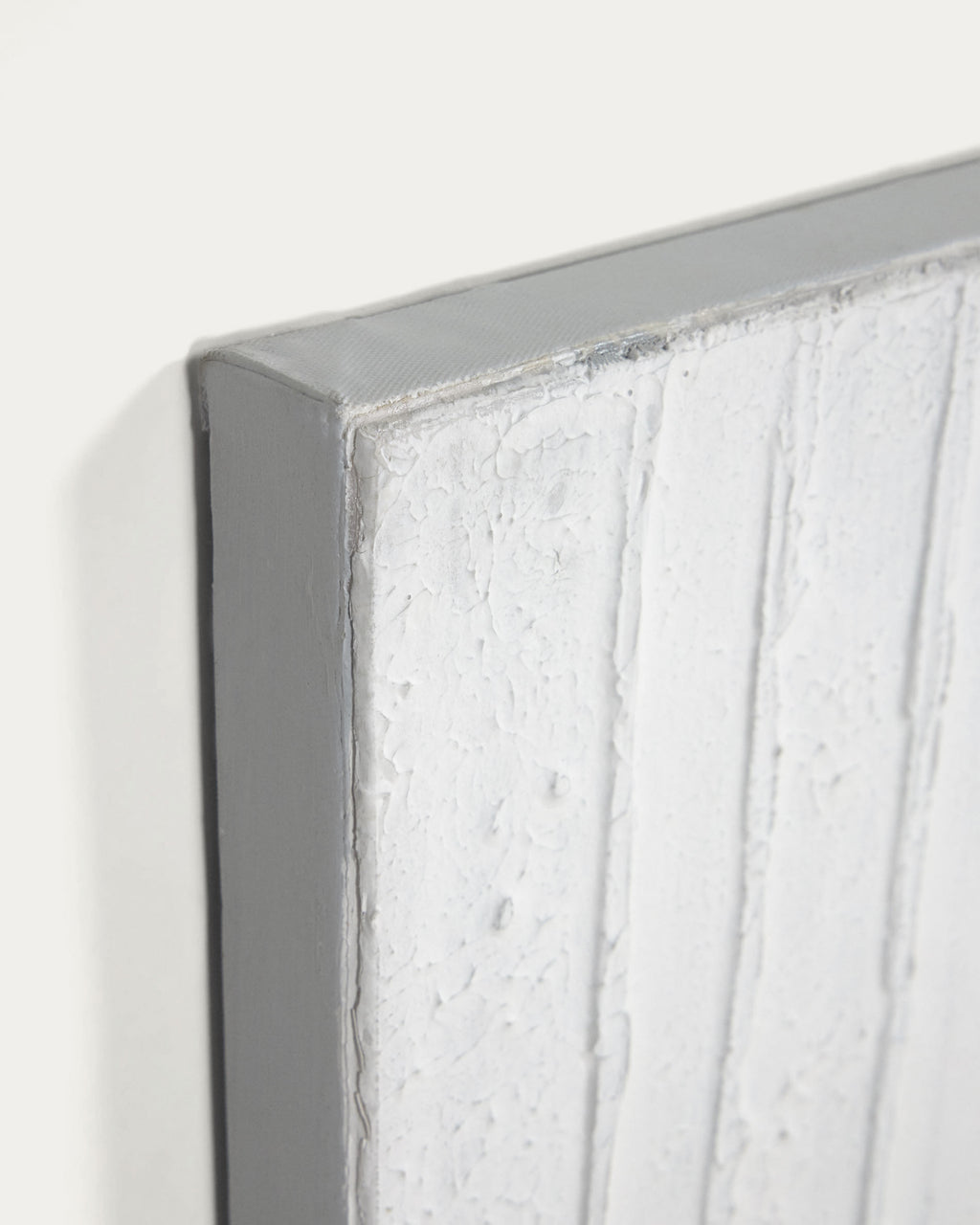 Japandi Wandbild Basilisa – Massivholz, Grau, 90 × 90 cm – weitere Ansicht