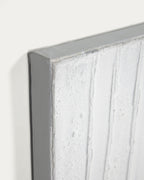 Japandi Wandbild Basilisa – Massivholz, Grau, 90 × 90 cm – weitere Ansicht