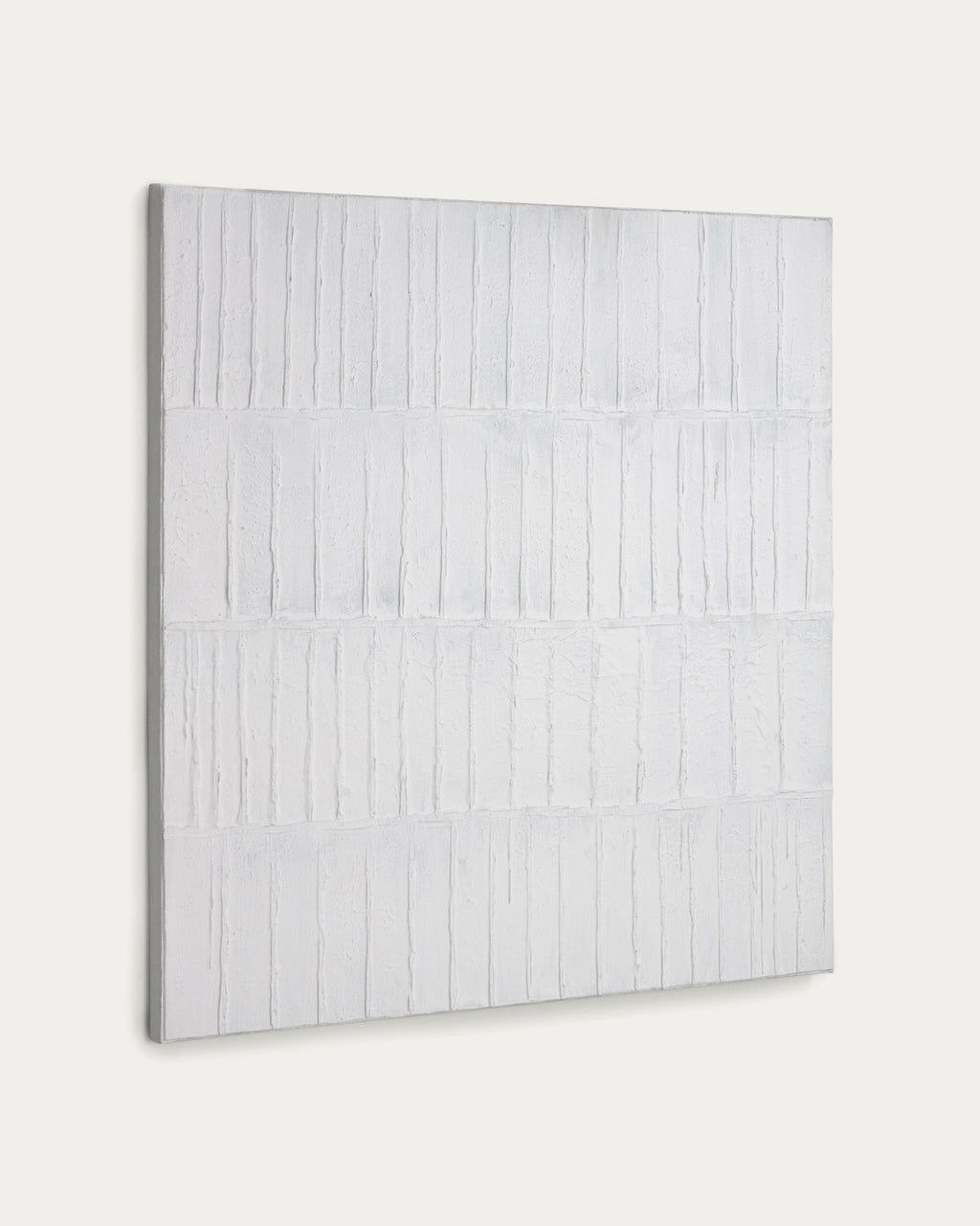 Japandi Wandbild Basilisa – Massivholz, Grau, 90 × 90 cm – Produktansicht