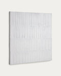 Japandi Wandbild Basilisa – Massivholz, Grau, 90 × 90 cm – Produktansicht