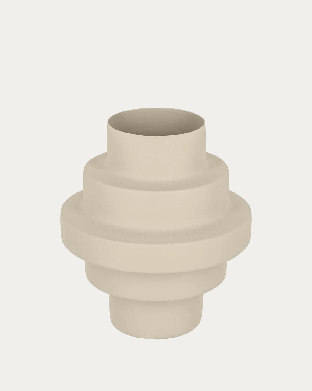 Japandi Vase Velia – Metall, Beige – Produktansicht
