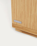 Japandi Nachttisch Abilen – Eichenfurnier, Braun, 53 × 44 cm – weitere Ansicht