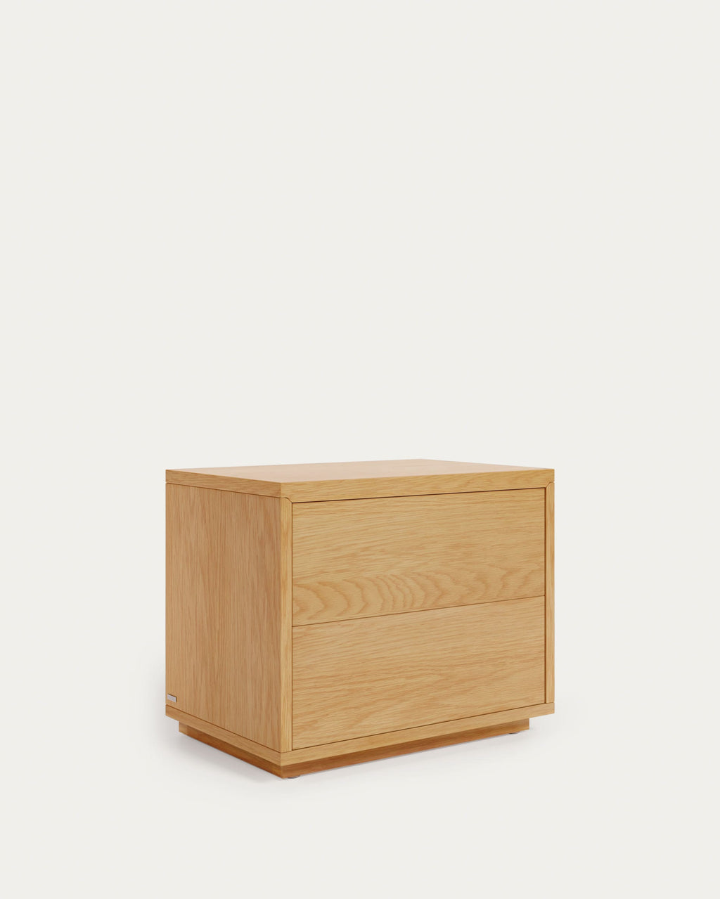 Japandi Nachttisch Abilen – Eichenfurnier, Braun, 53 × 44 cm – weitere Ansicht