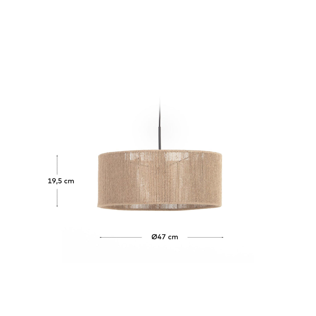 Japandi Lampenschirm Crista – Jute, Braun, Ø 47 cm – weitere Ansicht