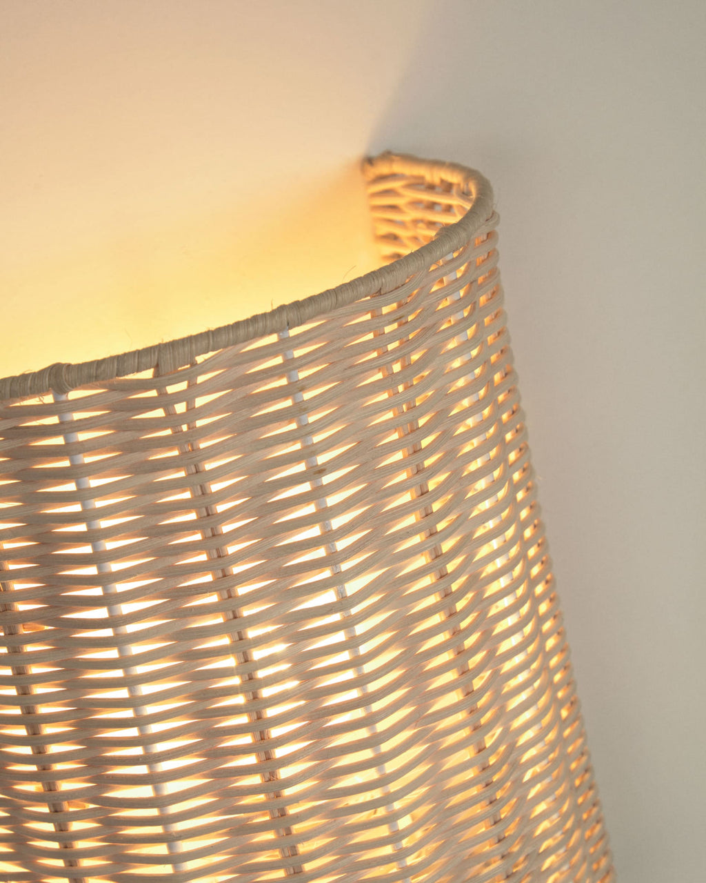 Japandi Wandleuchte Kimjit – Rattan, Natur – weitere Ansicht
