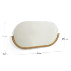 Japandi Spiegel Rokia – Glas, Braun, 90 × 55 cm – weitere Ansicht