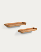 Japandi Regal Shamel – 2er-Set, Braun, 50 × 5 cm – Produktansicht