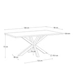 Japandi Esstisch Argo – Eichenfurnier, 160 × 90 cm – weitere Ansicht