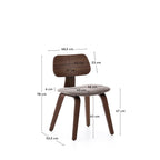 Japandi Stuhl Gena – Chenille, Beige – weitere Ansicht