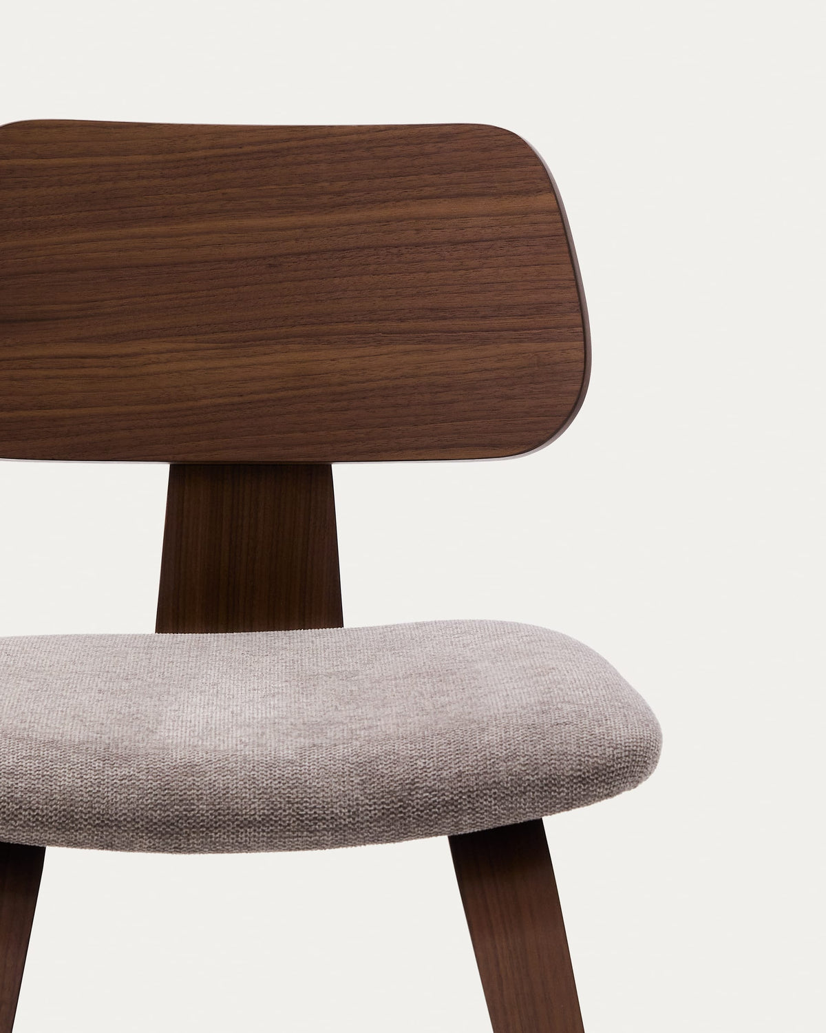 Japandi Stuhl Gena – Chenille, Beige – weitere Ansicht