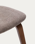 Japandi Stuhl Gena – Chenille, Beige – weitere Ansicht