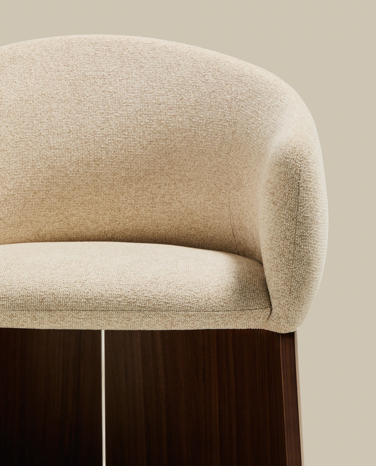 Japandi Stuhl Bosca – Nussbaum, Beige – weitere Ansicht