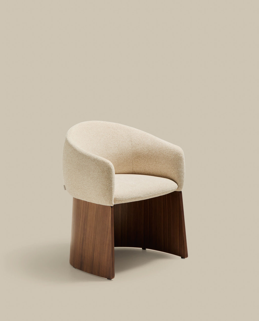 Japandi Stuhl Bosca – Nussbaum, Beige – weitere Ansicht