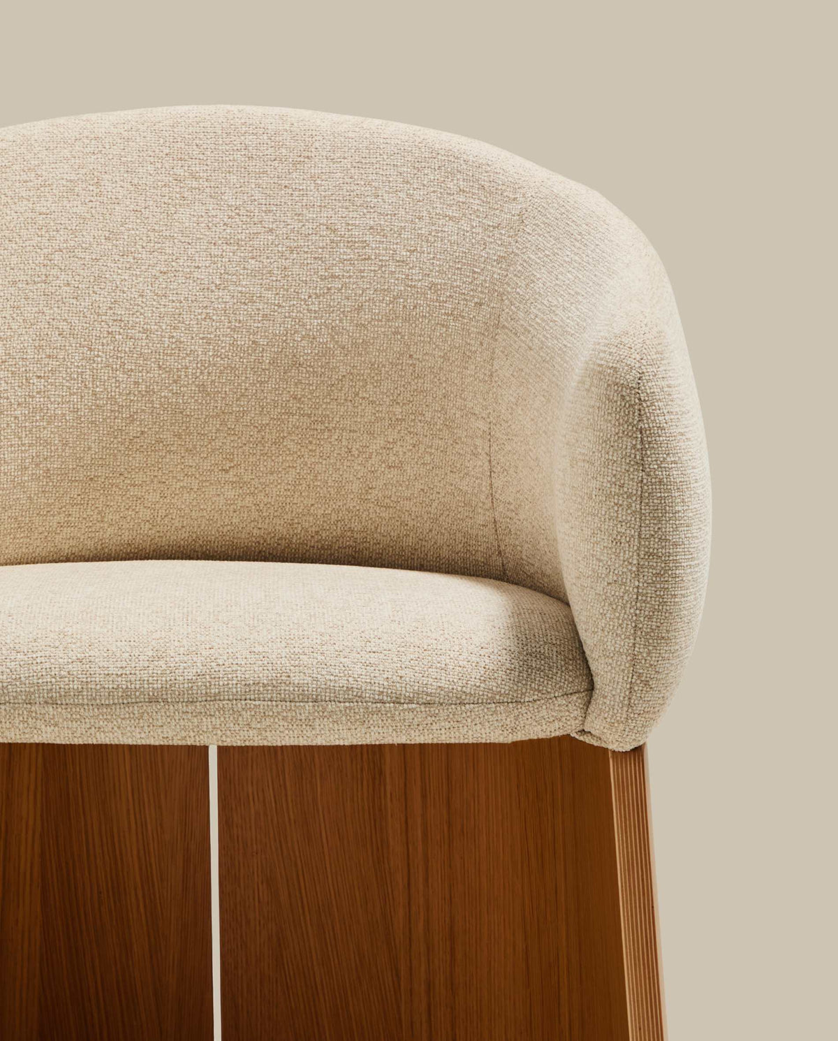 Japandi Stuhl Bosca – Eichenfurnier, Beige – weitere Ansicht