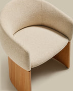 Japandi Stuhl Bosca – Eichenfurnier, Beige – weitere Ansicht