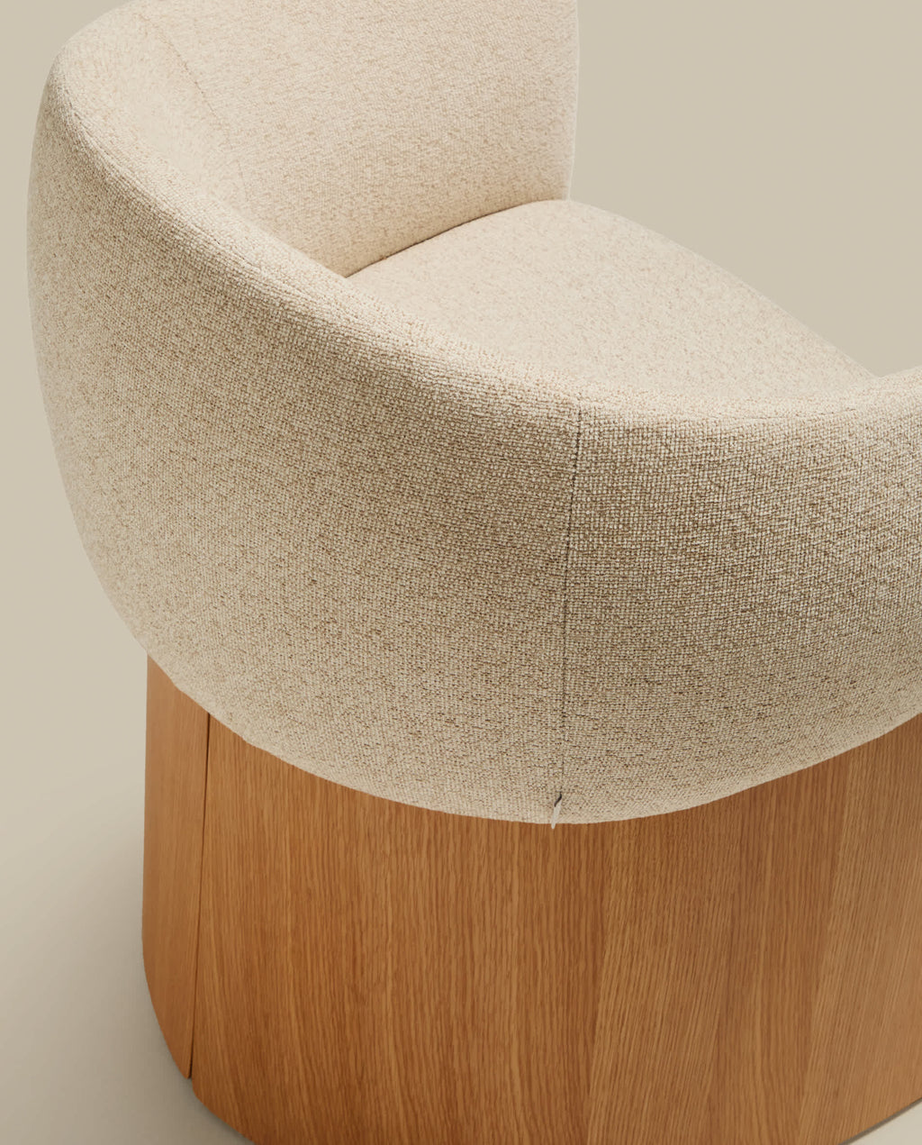 Japandi Stuhl Bosca – Eichenfurnier, Beige – weitere Ansicht