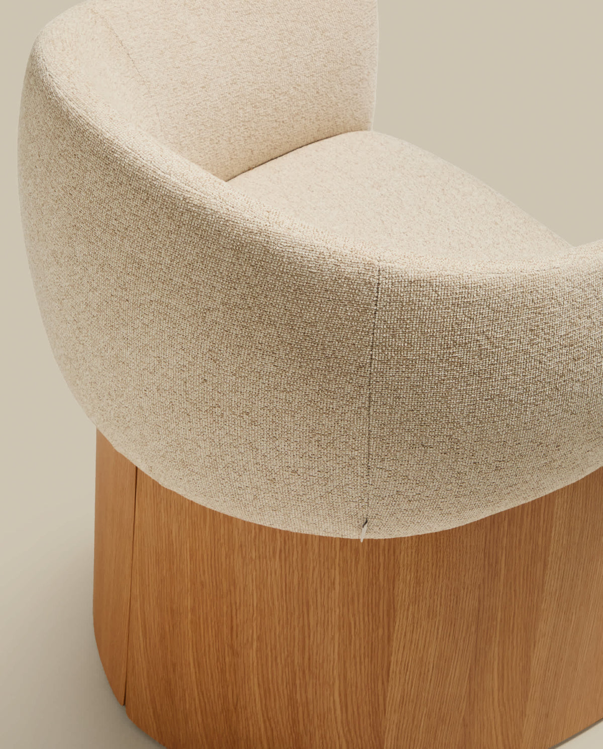 Japandi Stuhl Bosca – Eichenfurnier, Beige – weitere Ansicht